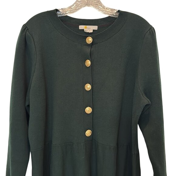 Boden Relaxed Knitted Mini Dress Green Size 14L - Picture 9 of 14